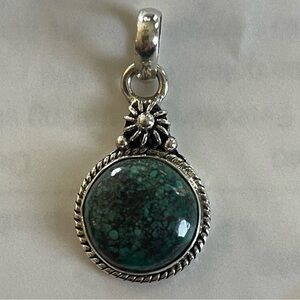 Spyder Web Turquoise Pendant